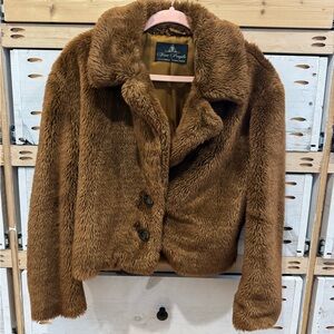 Free People Rich Brown Teddy Jacket